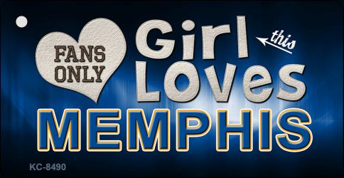 This Girl Loves Memphis Novelty Metal Key Chain KC-8490