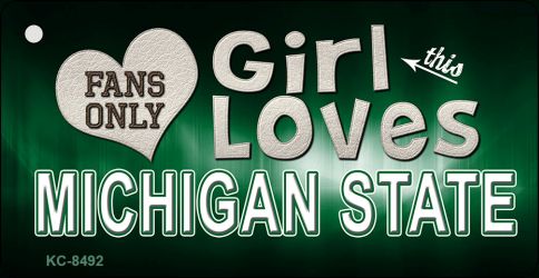 This Girl Loves Michigan State Novelty Metal Key Chain KC-8492