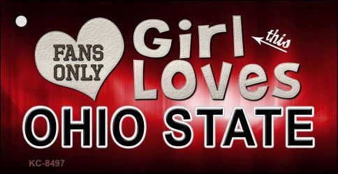 This Girl Loves Ohio State Novelty Metal Key Chain KC-8497