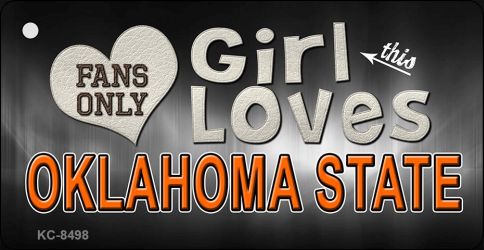 This Girl Loves Oklahoma State Novelty Metal Key Chain KC-8498