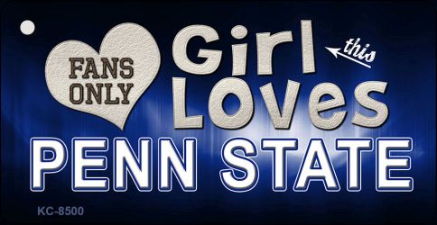 This Girl Loves Penn State Novelty Metal Key Chain KC-8500