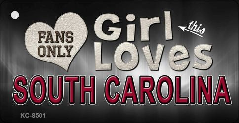 This Girl Loves South Carolina Novelty Metal Key Chain KC-8501