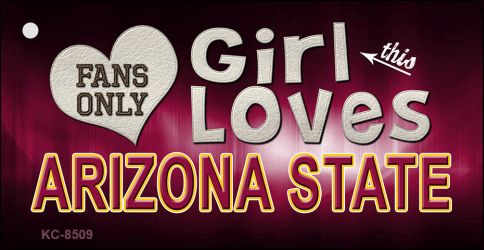 This Girl Loves Arizona State Novelty Metal Key Chain KC-8509