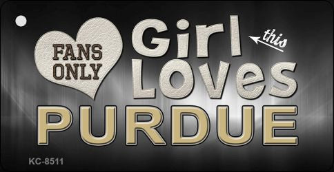 This Girl Loves Purdue Novelty Metal Key Chain KC-8511