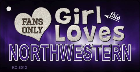 This Girl Loves Northwestern Novelty Metal Key Chain KC-8512