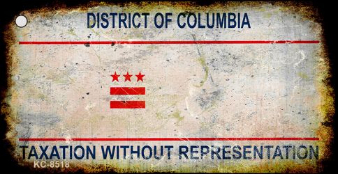 District Of Columbia Rusty State Novelty Metal Key Chain KC-8518