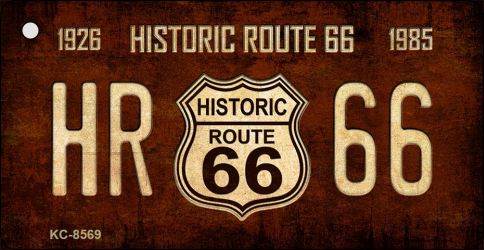 Historic Route 66 Vintage Novelty Metal Key Chain KC-8569