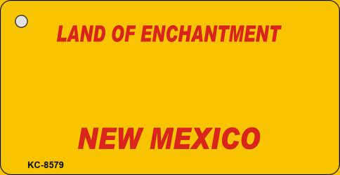 New Mexico Yellow Novelty Metal Key Chain KC-8579