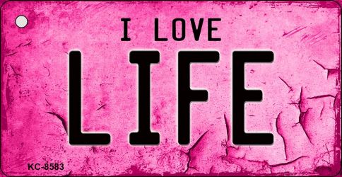 I Love Life Novelty Metal Key Chain KC-8583