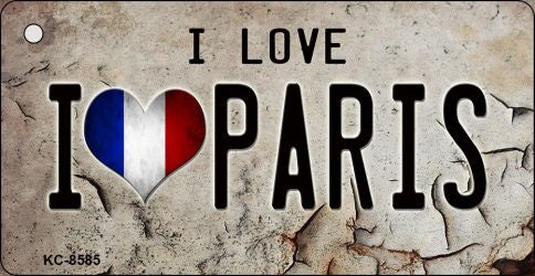 I Love Paris Novelty Metal Key Chain KC-8585