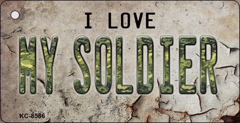 I Love My Solider Novelty Metal Key Chain KC-8586