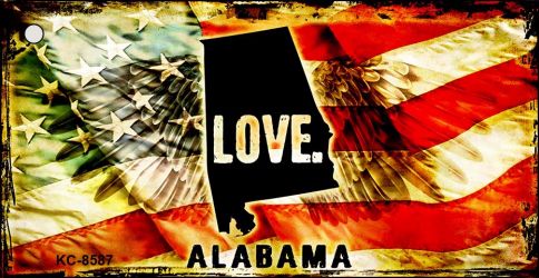 Alabama Love Novelty Metal Key Chain KC-8587