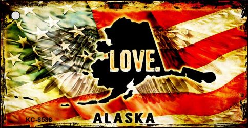 Alaska Love Novelty Metal Key Chain KC-8588