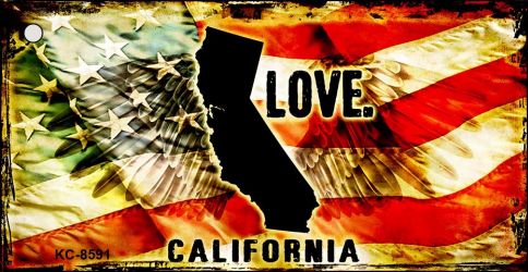 California Love Novelty Metal Key Chain KC-8591