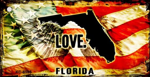 Florida Love Novelty Metal Key Chain KC-8595