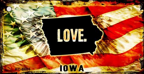 Iowa Love Novelty Metal Key Chain KC-8601