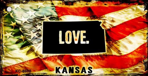 Kansas Love Novelty Metal Key Chain KC-8602