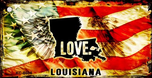 Louisiana Love Novelty Metal Key Chain KC-8604