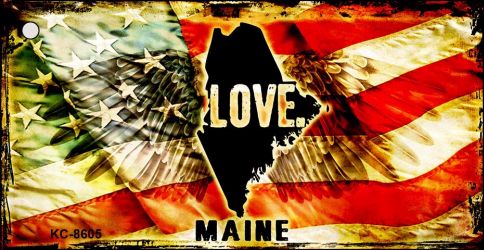 Maine Love Novelty Metal Key Chain KC-8605