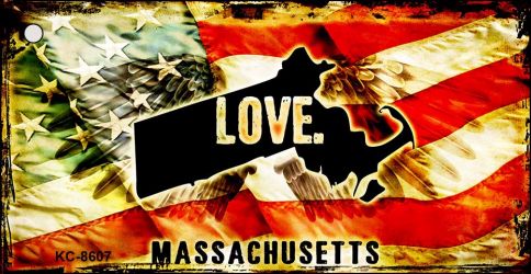 Massachusetts Love Novelty Metal Key Chain KC-8607