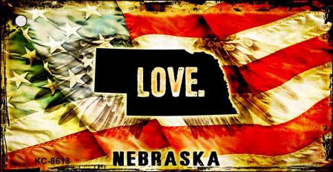 Nebraska Love Novelty Metal Key Chain KC-8613