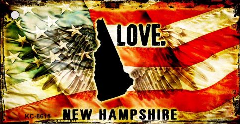 New Hampshire Love Novelty Metal Key Chain KC-8615