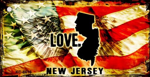 New Jersey Love Novelty Metal Key Chain KC-8616