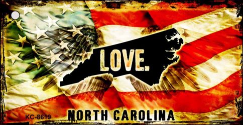 North Carolina Love Novelty Metal Key Chain KC-8619