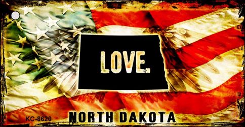 North Dakota Love Novelty Metal Key Chain KC-8620