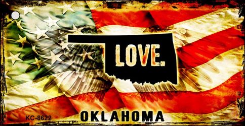 Oklahoma Love Novelty Metal Key Chain KC-8622