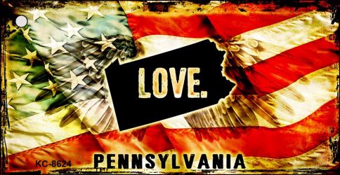 Pennsylvania Love Novelty Metal Key Chain KC-8624