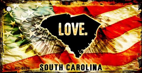 South Carolina Love Novelty Metal Key Chain KC-8626