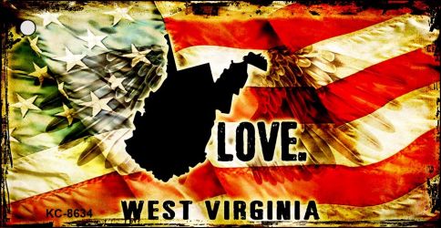 West Virginia Love Novelty Metal Key Chain KC-8634