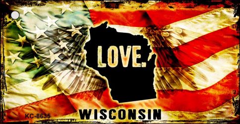 Wisconsin Love Novelty Metal Key Chain KC-8635