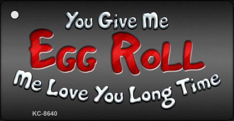 Egg Roll Novelty Metal Key Chain KC-8640