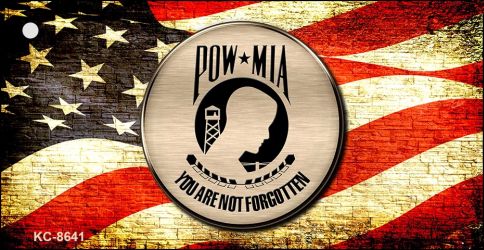 POW MIA With USA Flag Novelty Metal Key Chain KC-8641