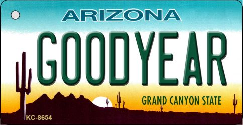 Goodyear Arizona Novelty Metal Key Chain KC-8654