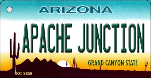 Apache Junction Arizona Novelty Metal Key Chain KC-8656