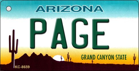 Page Arizona Novelty Metal Key Chain KC-8659