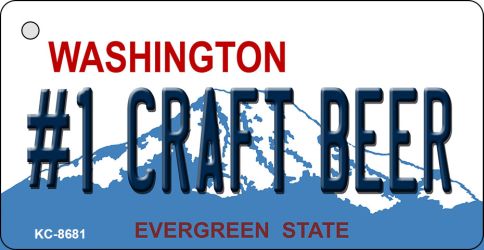No 1 Craft Beer Washington Novelty Metal Key Chain KC-8681