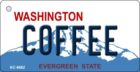 Coffee Washington Novelty Metal Key Chain KC-8682