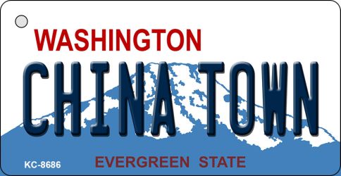 China Town Washington State License Plate Novelty Metal Key Chain KC-8686
