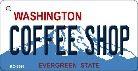 Coffee Shop Washington Novelty Metal Key Chain KC-8691