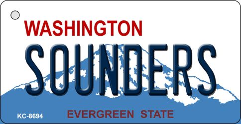 Sounders Washington State License Plate Novelty Metal Key Chain KC-8694