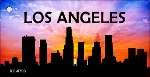 Los Angeles Silhouette Novelty Metal Key Chain KC-8703