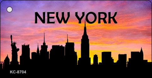 New York Silhouette Novelty Metal Key Chain KC-8704