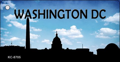 Washington DC Silhouette Novelty Metal Key Chain KC-8705