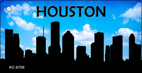Houston Silhouette Novelty Metal Key Chain KC-8708