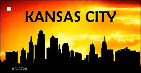 Kansas City Silhouette Novelty Metal Key Chain KC-8724