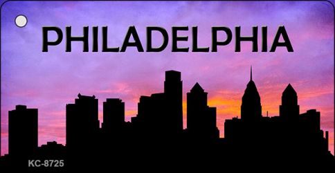 Philadelphia Silhouette Novelty Metal Key Chain KC-8725